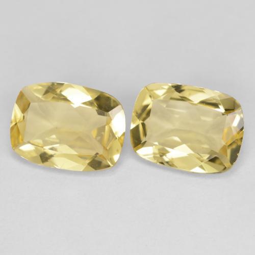 Berillo dorato naturale giallo da 2,79 ct, taglio a cuscino, VVS-VS