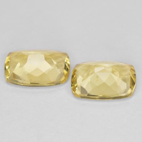 Berillo dorato naturale giallo da 2,79 ct, taglio a cuscino, VVS-VS