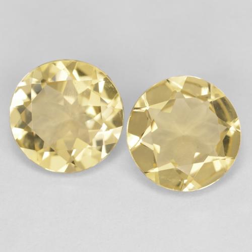 Gemme di Berillo dorato Giallo Toscana naturale da 3.09 ct, Taglio rotondo, VVS-VS