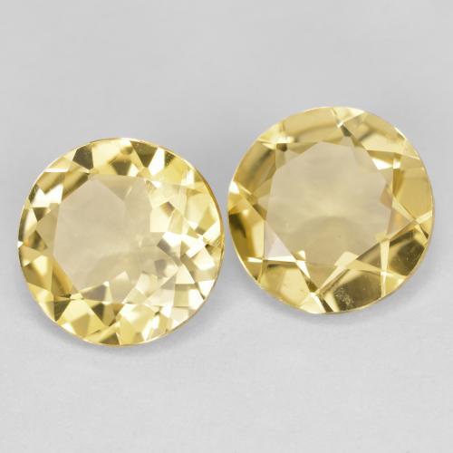 Gemme di Berillo dorato Giallo Toscana naturale da 3.09 ct, Taglio rotondo, VVS-VS