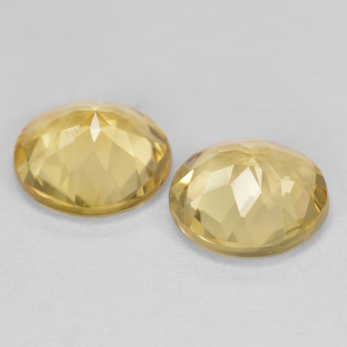 Gemme di Berillo dorato Giallo Toscana naturale da 3.09 ct, Taglio rotondo, VVS-VS