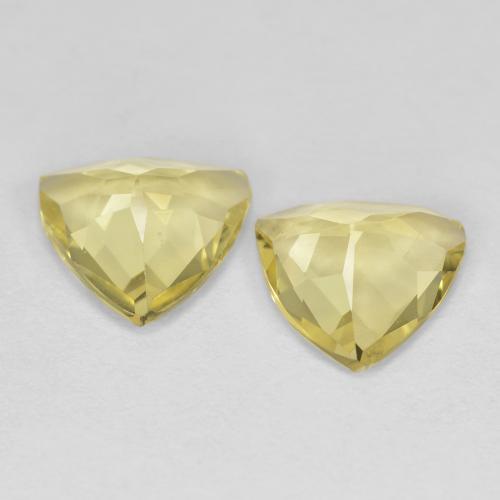 Gemme di Berillo dorato Giallo chiaro naturale da 2.21 ct, Taglio trillion, VVS-VS