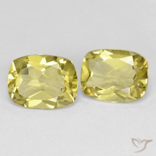 Gemme di Berillo dorato Giallo medio-chiaro naturale da 2.39 ct, Taglio a cuscino, VS