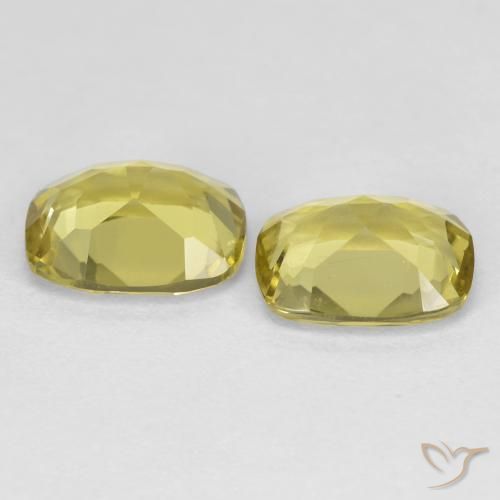 Gemme di Berillo dorato Giallo medio-chiaro naturale da 2.39 ct, Taglio a cuscino, VS