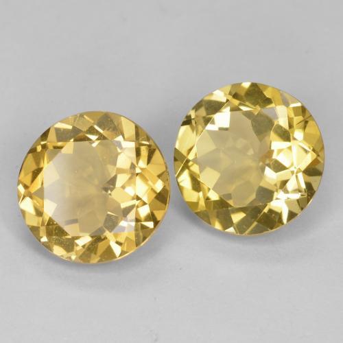 Gemme di Berillo dorato Oro medio naturale da 5.10 ct, Taglio rotondo, VVS-VS