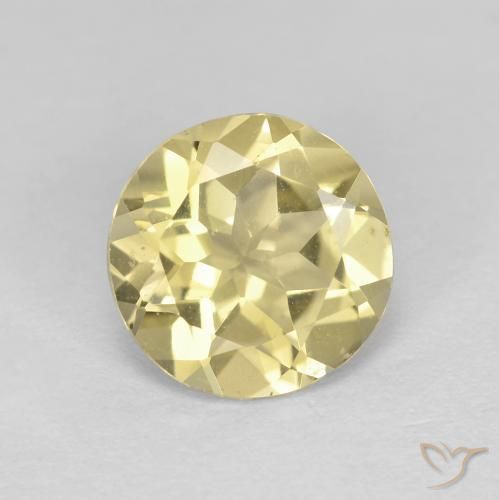 Berillo dorato Giallo chiaro naturale da 1.56 ct, Rotondo, VS