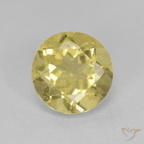 1.80ct Naturale Giallo chiaro Berillo dorato, Rotondo, VS