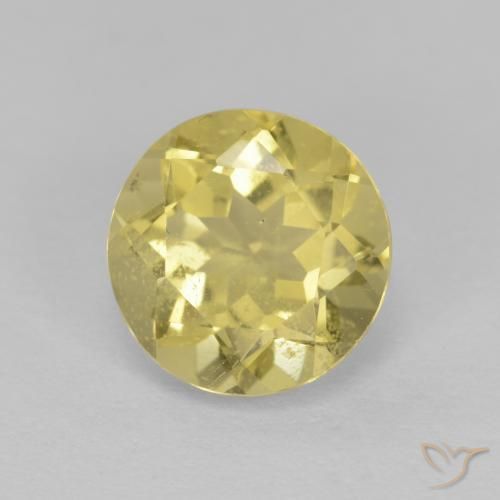 Berillo dorato Giallo chiaro naturale da 1.80 ct, Rotondo, VS