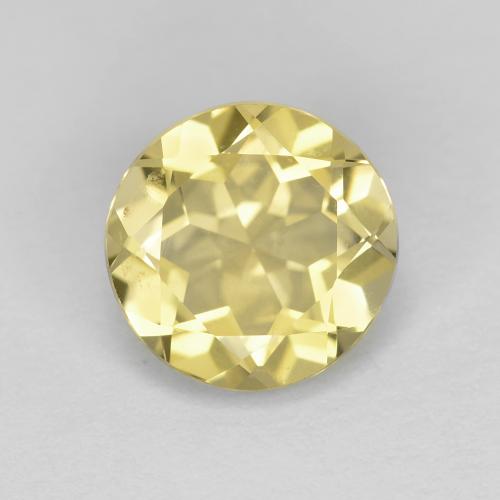 Berillo dorato Oro chiaro naturale da 1.77 ct, Taglio rotondo, VS