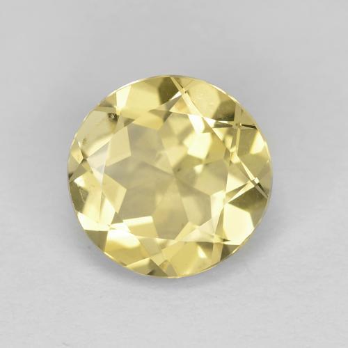 Berillo dorato Oro chiaro naturale da 1.77 ct, Taglio rotondo, VS