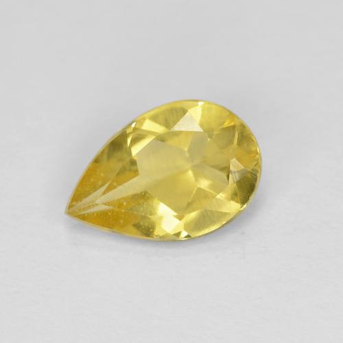 Berillo dorato Giallo brunastro naturale da 0.94 ct, Forma a pera, VS