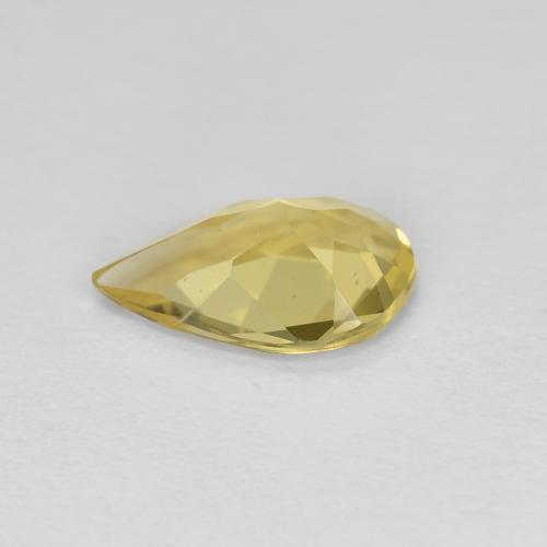 Berillo dorato naturale giallo da 0,79 ct, taglio a pera, VS