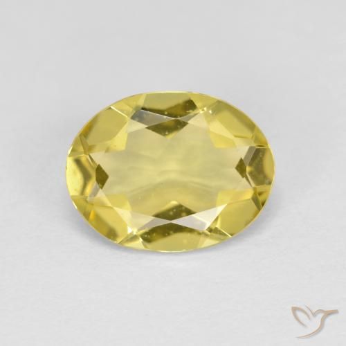 1.38ct Naturale Giallo Toscana Berillo dorato, Ovale, VS