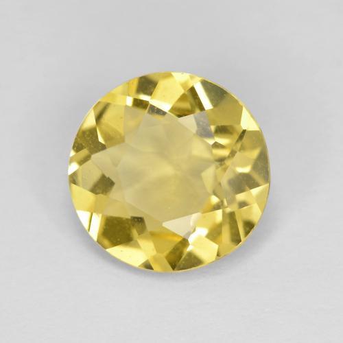Berillo dorato Giallo medio naturale da 1.93 ct, Taglio rotondo, VS
