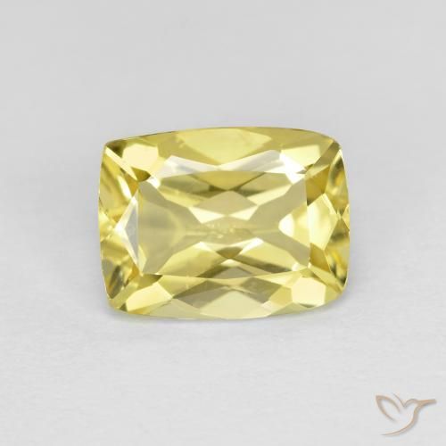 Berillo dorato naturale giallo da 1,41 ct, taglio a cuscino, VS