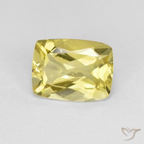Berillo dorato naturale giallo da 1,41 ct, taglio a cuscino, VS