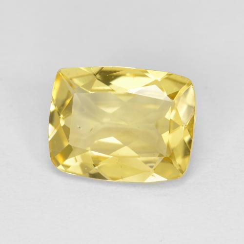 Berillo dorato naturale giallo da 1,87 ct, taglio a cuscino, VS