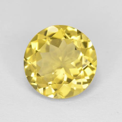 Berillo dorato naturale giallo da 2,21 ct, taglio rotondo, VS