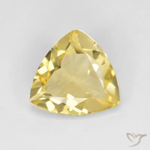 Berillo dorato naturale giallo da 1,72 ct, trillion, VS