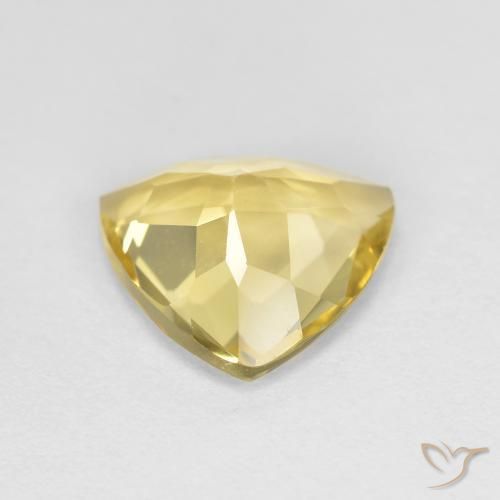 Berillo dorato naturale giallo da 1,72 ct, trillion, VS