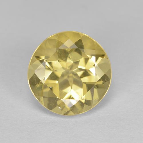 Berillo dorato Giallo medio-chiaro naturale da 2.02 ct, Taglio rotondo, VVS-VS