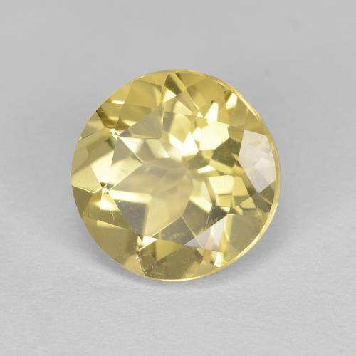 Berillo dorato Giallo medio-chiaro naturale da 2.02 ct, Taglio rotondo, VVS-VS