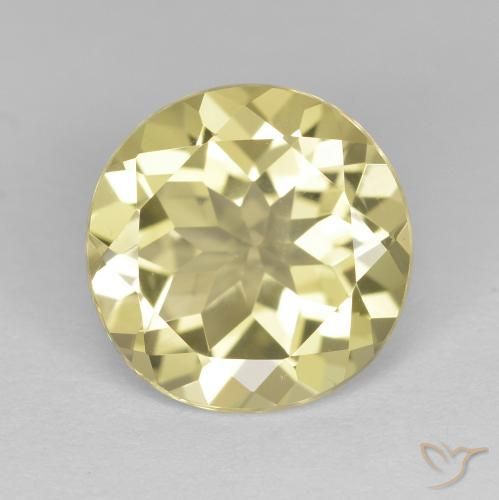 2.24ct Naturale Giallo pallido Berillo dorato, Rotondo, VVS