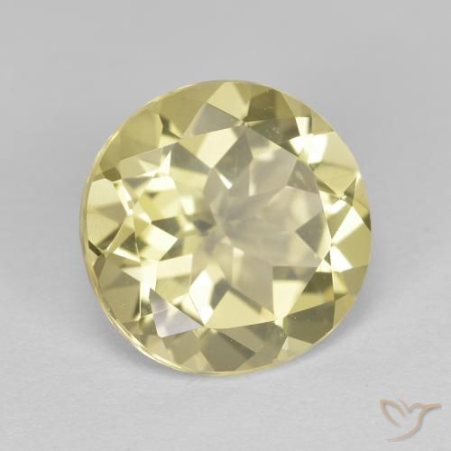 Berillo dorato Giallo pallido naturale da 2.24 ct, Rotondo, VVS