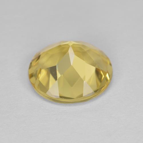 Berillo dorato naturale giallo da 1,60 ct, taglio rotondo, VVS