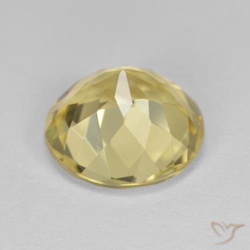 Berillo dorato Giallo chiaro naturale da 2.32 ct, Rotondo, VVS