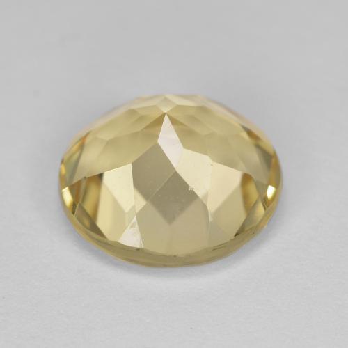 Berillo dorato naturale giallo da 2,37 ct, taglio rotondo, VVS
