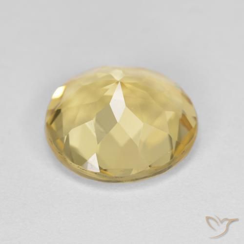 Berillo dorato Giallo dorato chiaro naturale da 2.09 ct, Rotondo, VVS
