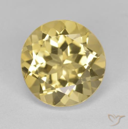 2.66ct Naturale Giallo chiaro Berillo dorato, Rotondo, VVS