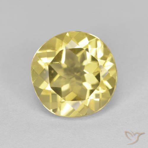 1.90ct Naturale Giallo medio-chiaro Berillo dorato, Rotondo, VVS