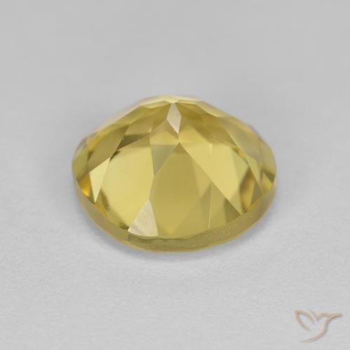 Berillo dorato Giallo medio-chiaro naturale da 1.90 ct, Rotondo, VVS