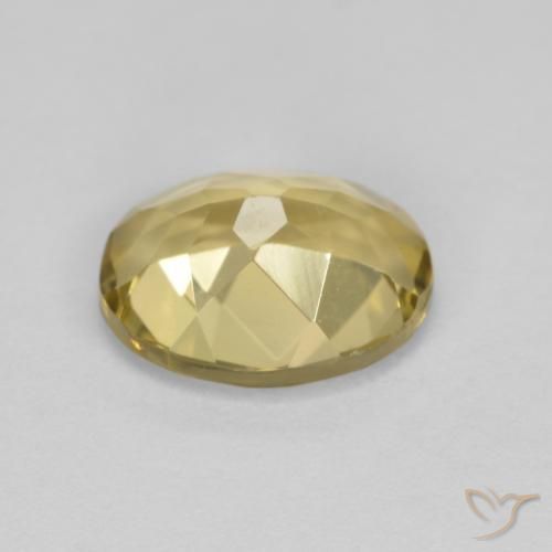 Berillo dorato Giallo di Digione naturale da 1.78 ct, Ovale, VVS-VS
