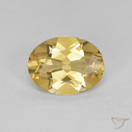 Berillo dorato Dorato naturale da 1.34 ct, Taglio ovale, VVS-VS