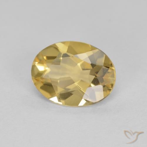 Berillo dorato Dorato naturale da 1.34 ct, Taglio ovale, VVS-VS