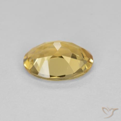 Berillo dorato Dorato naturale da 1.34 ct, Taglio ovale, VVS-VS
