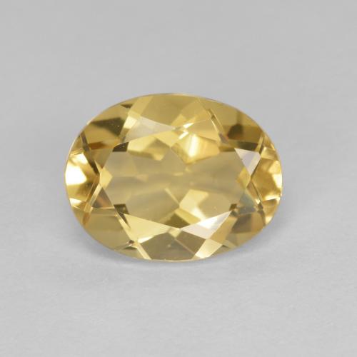 Berillo dorato Dorato naturale da 1.81 ct, Taglio ovale, VVS-VS