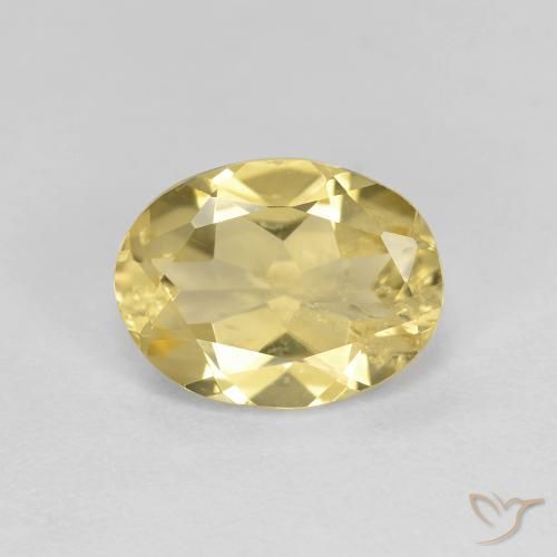 1.67ct Naturale Oro chiaro Berillo dorato, Ovale, VS