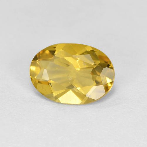Berillo dorato Giallo intenso naturale da 1.11 ct, Taglio ovale, VS