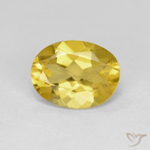 1.72ct Naturale Giallo medio Berillo dorato, Ovale, VS