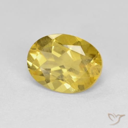 Berillo dorato Giallo medio naturale da 1.72 ct, Ovale, VS
