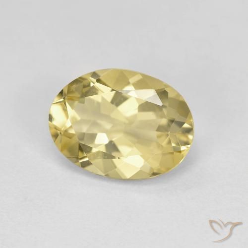 Berillo dorato Giallo dorato chiaro naturale da 1.61 ct, Ovale, VVS