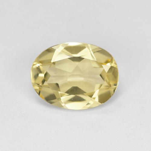 Berillo dorato Giallo terroso naturale da 1.63 ct, Taglio ovale, VVS