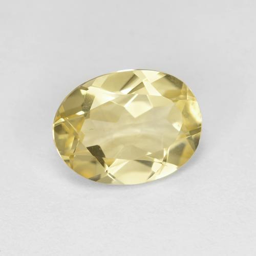 Berillo dorato Giallo terroso naturale da 1.63 ct, Taglio ovale, VVS