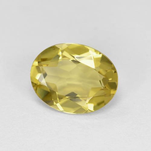 Berillo dorato Giallo medio naturale da 1.59 ct, Taglio ovale, VVS