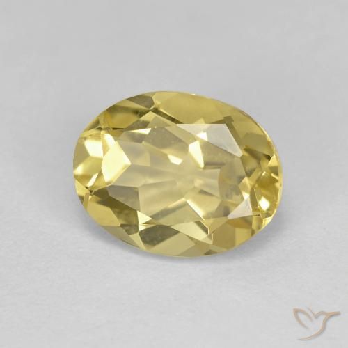 Berillo dorato Giallo chiaro naturale da 1.98 ct, Ovale, VVS