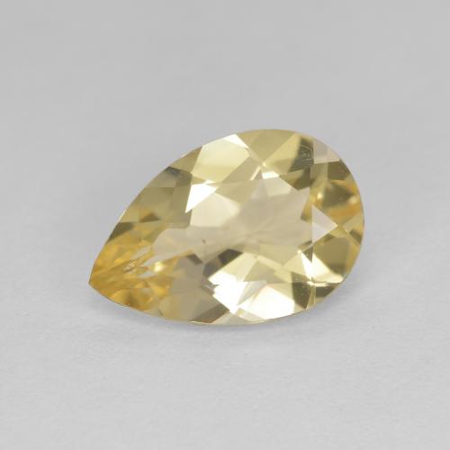 Berillo dorato naturale giallo da 1,42 ct, taglio a pera, VS